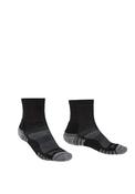 Bridgedale Hike Lightweight Crew Socks, Black &amp; Grey image