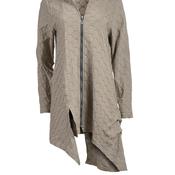My Soul Asymmetric Hem Bubble Jacket, Khaki