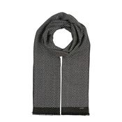 Bugatti Chevron Pattern Scarf, Dark Grey