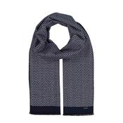 Bugatti Chevron Pattern Scarf, Navy