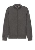 Bugatti Full Zip Textured Print Jacket, Brown image