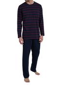 Bugatti Stripe Pyjama Set, Navy &amp; Red image