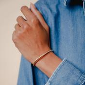 Burren Jewellery Honeycomb Bangle, Gold image