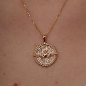 Burren Jewellery Queen of Hearts Pendant Necklace, Gold image