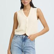 B.Young Mikala Sleeveless Cotton Waistcoat, Cream