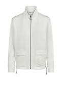 Barbara Lebek Zip Up High-Neck Sweat Jacket, White