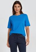 Barbara Lebek Pima Cotton Elbow Length T-Shirt, Blue image