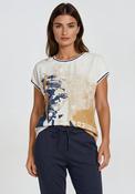Barbara Lebek Graphic Striped Back Top, Multi image