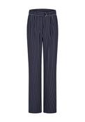 Barbara Lebek Striped With Belt Trousers, Navy image
