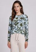 Barbara Lebek Flower Print Top, Blue &amp; Green image