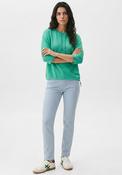 Barbara Lebek Round Neck with Drawstrings Top, Green