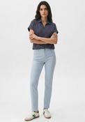 Barbara Lebek Striped V-Neck Blouse, Navy image