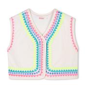 Billieblush Girls Embroidery Sleeveless Vest, White