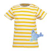 Blue Seven Baby Boy Stripe Short Sleeve Tee, Yellow