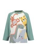 Blue Seven Baby Boy Animal Print Long Sleeve Top, White image