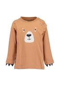 Blue Seven Baby Boy Bear Print Long Sleeve Top, Orange image