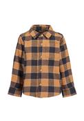 Blue Seven Baby Boy Check Long Sleeve Shirt, Orange image
