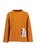Blue Seven Baby Boy Zebra Long Sleeve Top, Orange image