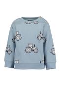 Blue Seven Baby Boy Tractor Print Long Sleeve Sweater, Blue image