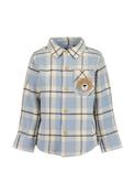 Blue Seven Baby Boy Teddy Check Long Sleeve Shirt, Blue image