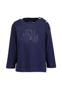 Blue Seven Baby Boy Tractor Long Sleeve Top, Navy image