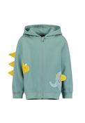 Blue Seven Baby Boy Long Sleeve Full Zip Hooded Sweater, Green image
