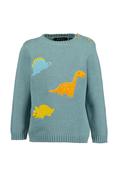 Blue Seven Baby Boy Knit Dino Long Sleeve jumper, Green image