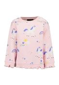 Blue Seven Baby Girl Unicorn and Rainbow Print Long Sleeve Sweater, Pink image