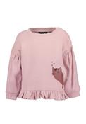 Blue Seven Baby Girl Cat Long Sleeve Sweater, Pink image