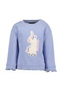 Blue Seven Baby Girl Unicorn Print Long Sleeve Sweater, Purple image