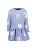 Blue Seven Baby Girl Polka Dot Long Sleeve Sweater Dress, Purple image