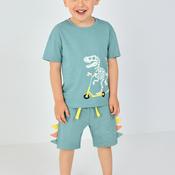 Blue Seven Mini Boy Dino Short Sleeve Tee, Green image