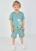 Blue Seven Mini Boy Dino Short Sleeve Tee, Green image