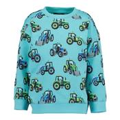 Blue Seven Mini Boy Tractor Long Sleeve Sweater, Blue image