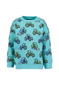 Blue Seven Mini Boy Tractor Long Sleeve Sweater, Blue image