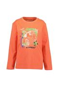 Blue Seven Mini Boy Monster Truck Long Sleeve Top, Orange image