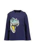 Blue Seven Mini Boy Dinosaur Long Sleeve Top, Navy image