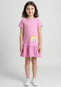 Blue Seven Mini Girl Rainbow Pocket Dress, Pink image