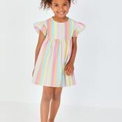 Blue Seven Mini Girl Stripe Short Sleeve Dress, Multi