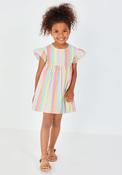 Blue Seven Mini Girl Stripe Short Sleeve Dress, Multi image