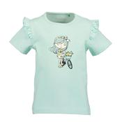 Blue Seven Mini Girl Lemon Bike Frill Sleeve Tee, Green