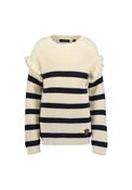 Blue Seven Mini Girl Stripe Knit Jumper, Cream image