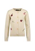 Blue Seven Mini Girl Floral Long Sleeve Cardigan, Cream image