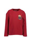 Blue Seven Mini Girl Teddy Long Sleeve Top, Red image