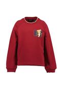 Blue Seven Mini Girl Teddy Long Sleeve Sweater, Red image