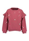 Blue Seven Mini Girl Floral Long Sleeve Sweater, Wine image