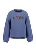 Blue Seven Mini Girl Love Long Sleeve Sweater, Blue image