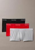 Calvin Klein 3 Pack Icon Cotton Stretch Low Rise Trunks, Red Multi image