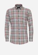 Casa Moda Check Shirt, Silver &amp; Red image