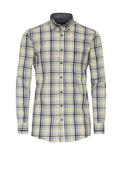 Casa Moda Check Shirt, Yellow &amp; Green Multi